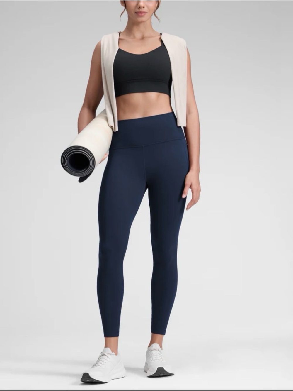 CRZ YOGA Butterluxe Navy High-Waist Leggings with pockets
